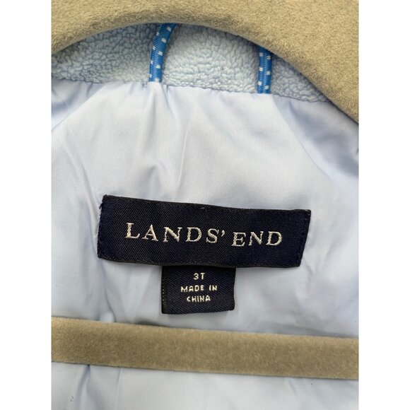 Lands End Kids 3T Blue Puffer Jacket Goose down - Picture 5 of 9